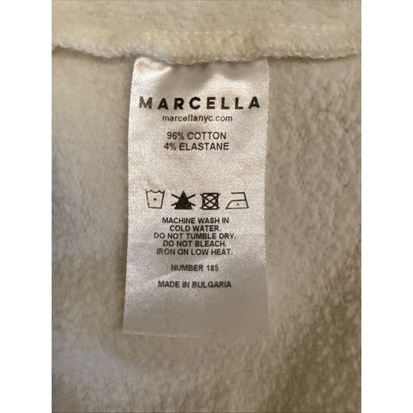 Marcella NYC Cut Out Sweatshirt Ivory Pullover Women's Size Medium - Picture 13 of 13